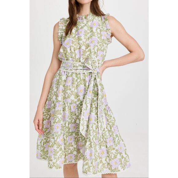 Roberta Roller Rabbit Dresses & Skirts - Roller Rabbit Daphne green and purple Floral midi dress size M